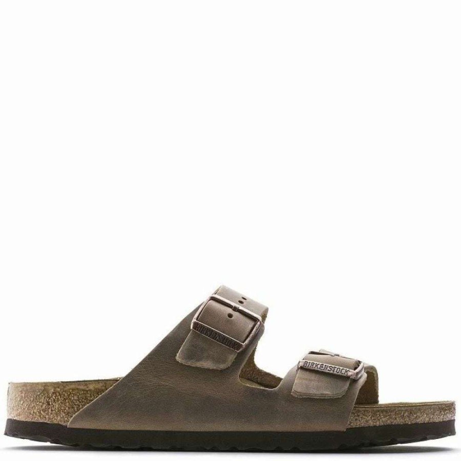 Strap Sandals * | Birkenstock Arizona Oiled Leather In Tobacco Brown (Narrow Width)