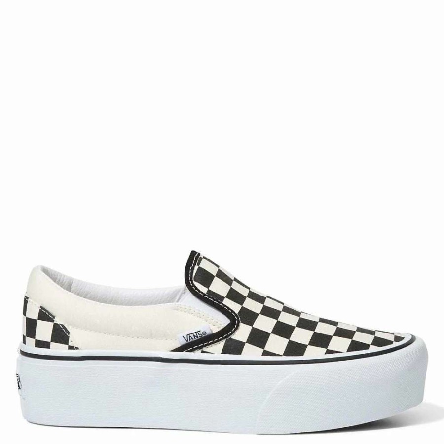 Low Top * | Vans Women'S Classic Slip-On Stackform In Checkerboard