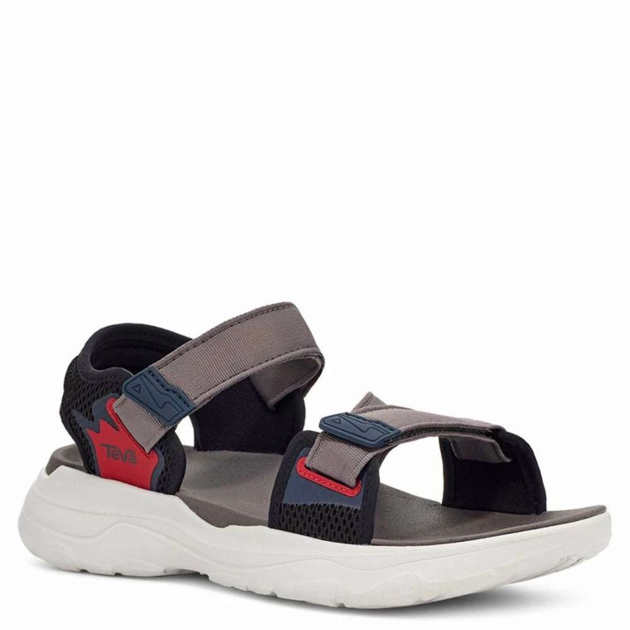 Strap Sandals * | Teva Men'S Zymic In Grey/Red