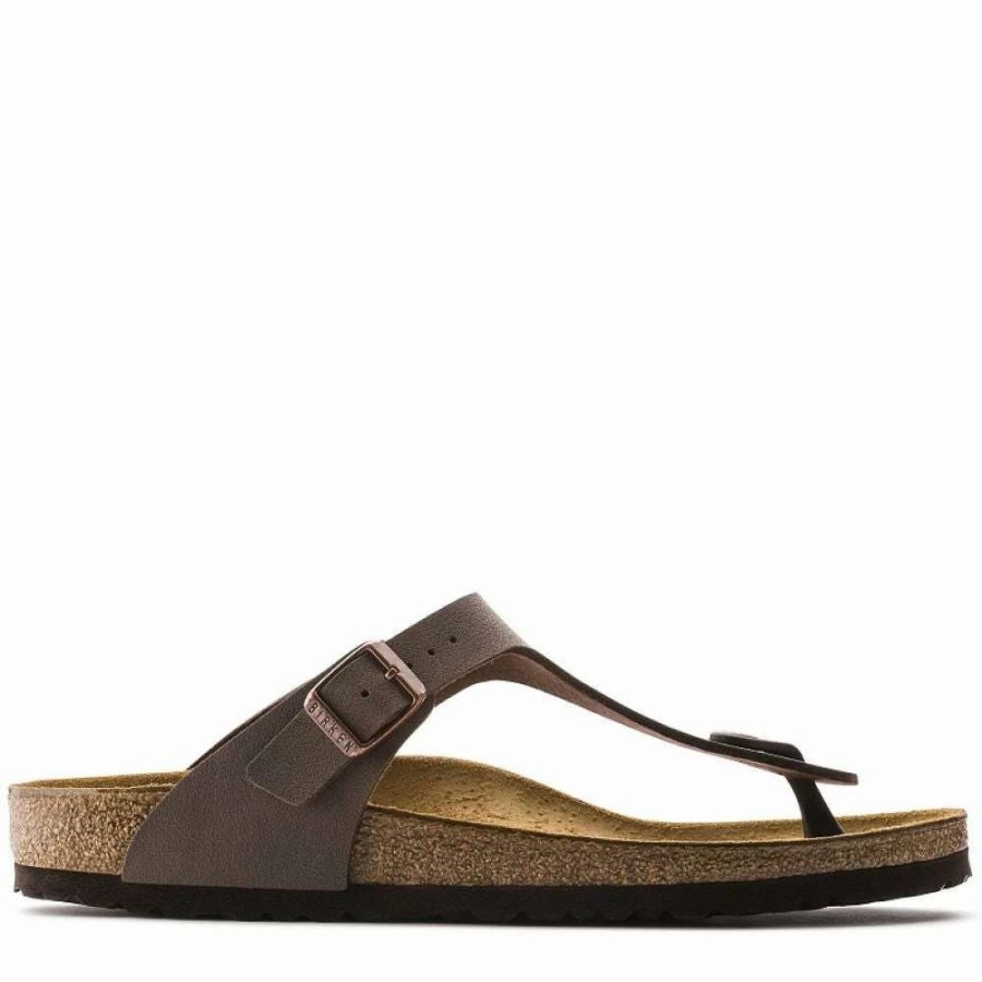 Strap Sandals * | Birkenstock Gizeh Birko-Flor Nubuck In Mocha