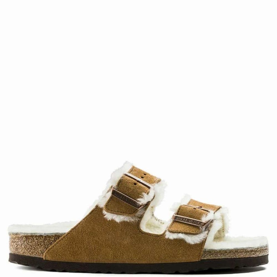 Indoor * | Birkenstock Arizona Shearling In Mink (Narrow Width)