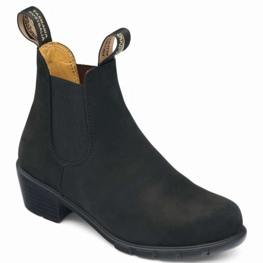 Ankle Boots * | Blundstone Women'S Series Heel 1960 In Black Nubuck