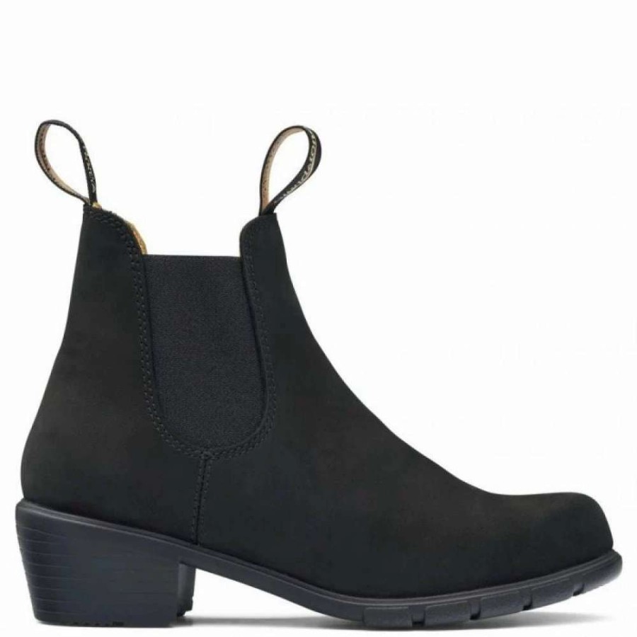 Ankle Boots * | Blundstone Women'S Series Heel 1960 In Black Nubuck