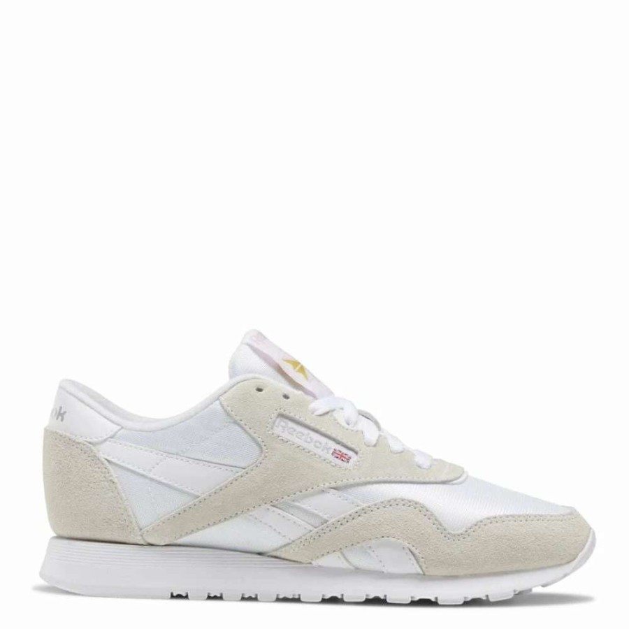 Low Top * | Reebok Women'S Classic Nylon In White/Light Grey