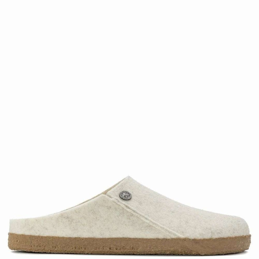 Indoor * | Birkenstock Women'S Zermatt Shearling Wool Felt In Ecru (Narrow Width)