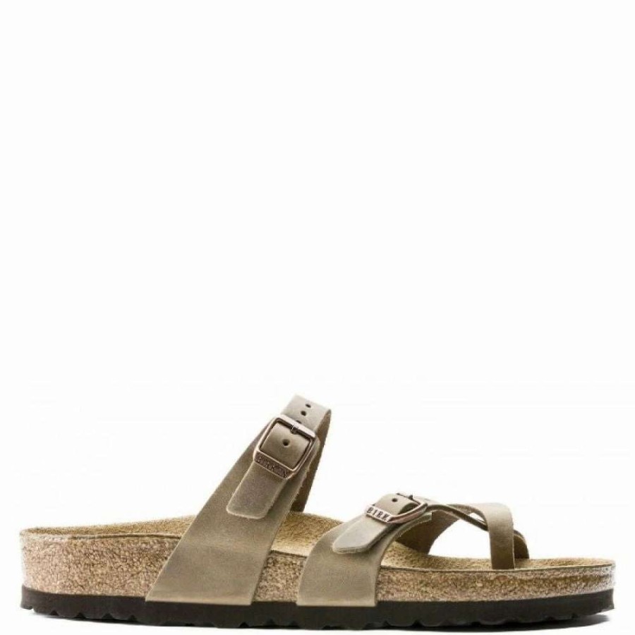 Strap Sandals * | Birkenstock Women'S Mayari Oiled Leather In Tobacco Brown