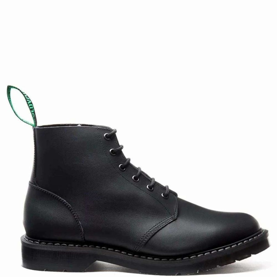 Ankle Boots * | Solovair 6 Eye Astronaut Boot In Black Greasy