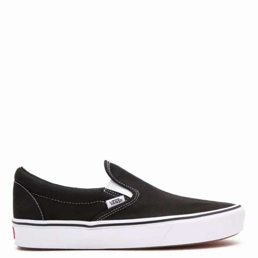 Low Top * | Vans Comfycush Slip-On In Black/True White