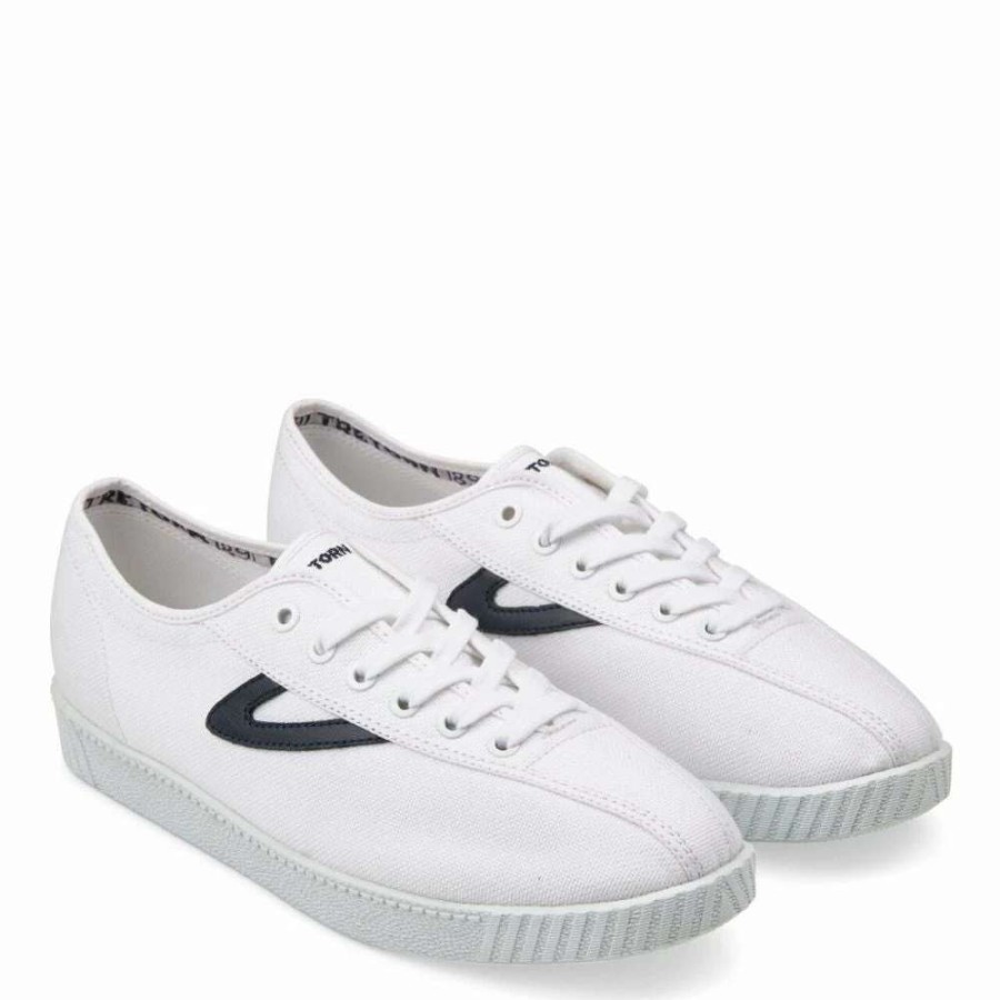 Low Top * | Tretorn Nylite Plus Canvas In White/Navy