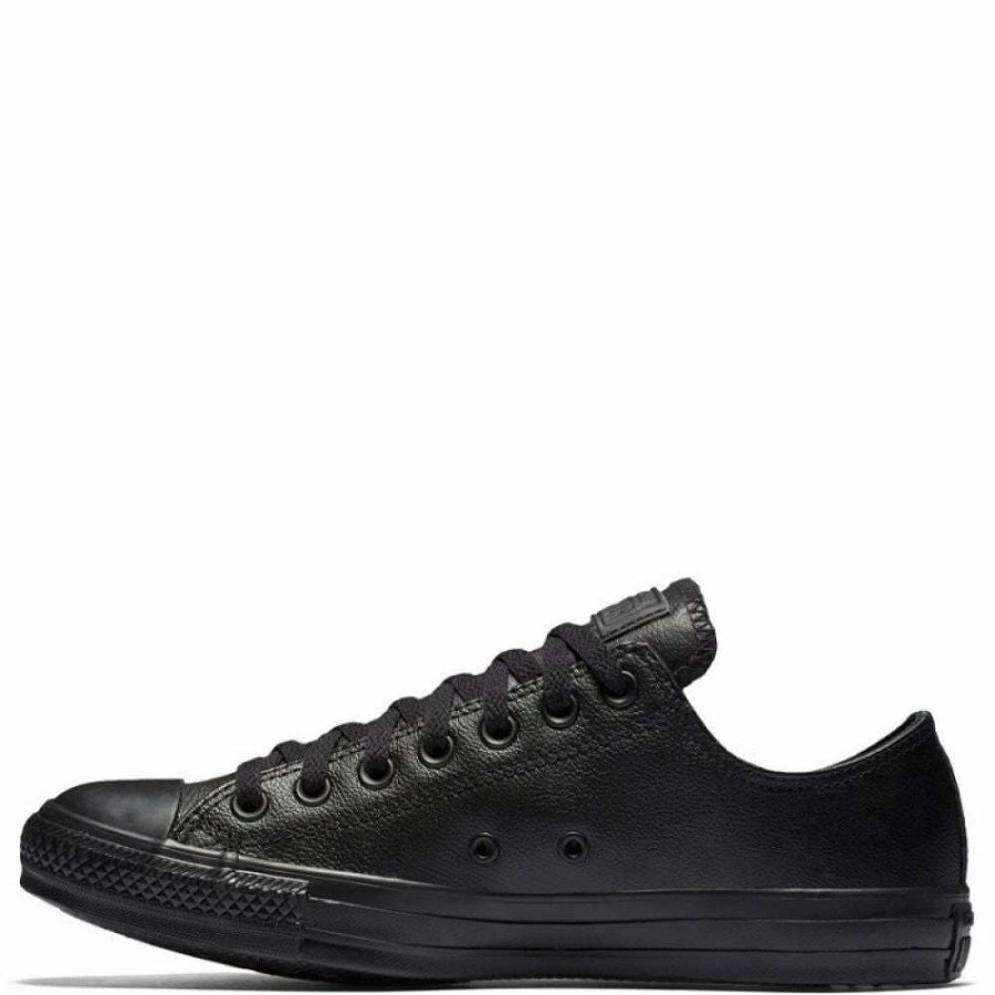 Low Top * | Converse Chuck Taylor All Star Mono Leather Low Top In Black Monochrome