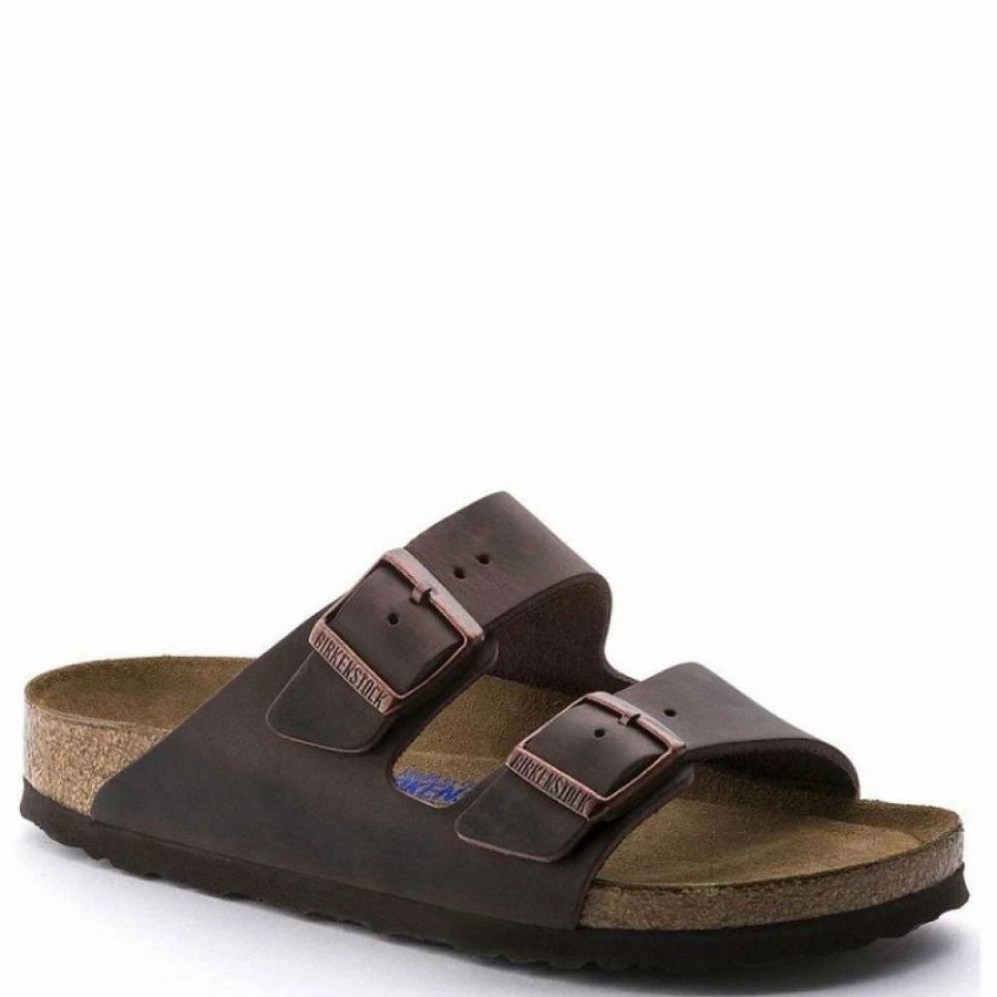 Strap Sandals * | Birkenstock Arizona Softbed Oiled Leather In Habana