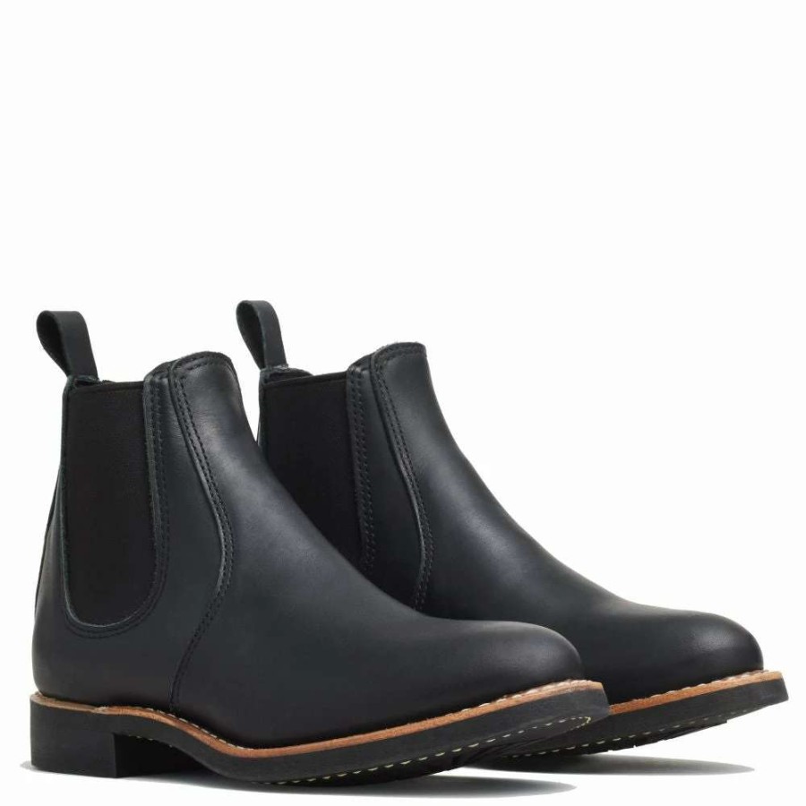 Ankle Boots * | Red Wing Shoes Red Wing Women'S 6-Inch Chelsea 3455 In Black Boundary