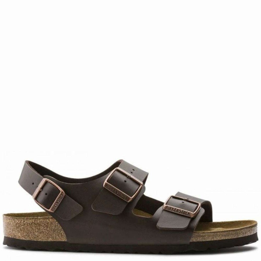 Strap Sandals * | Birkenstock Milano Birko-Flor In Dark Brown