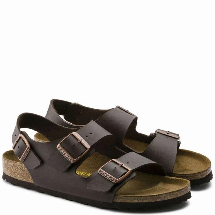 Strap Sandals * | Birkenstock Milano Birko-Flor In Dark Brown