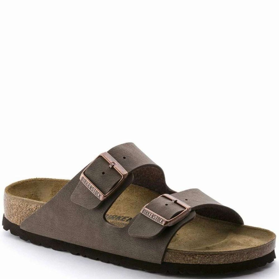 Strap Sandals * | Birkenstock Arizona Birkibuc In Mocha (Narrow Width)