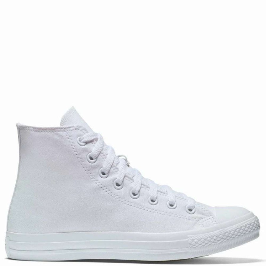 High Top * | Converse Chuck Taylor All Star Mono Canvas High Top In White Monochrome