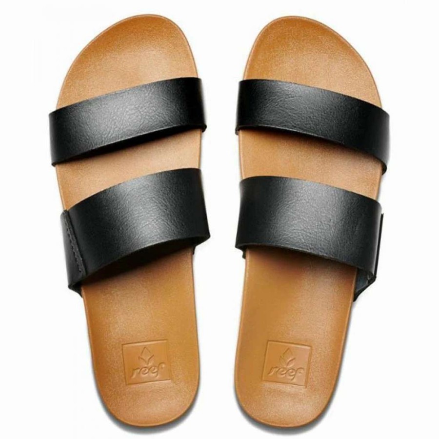 Strap Sandals * | Reef Women'S Cushion Bounce Vista In Black/Natura