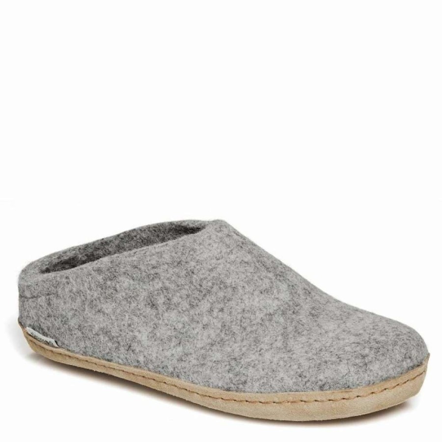 Indoor * | Glerups Open Heel Leather Sole In Grey