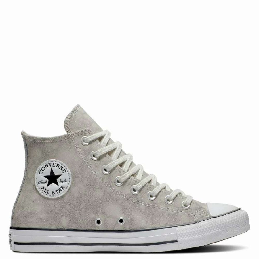 High Top * | Converse Chuck Taylor All Star Distressed Leather High Top In Light Bone/Papyrus/Engine Smoke