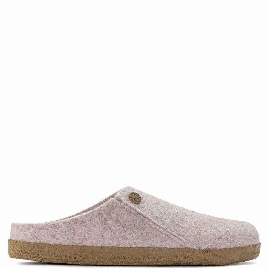 Indoor * | Birkenstock Women'S Zermatt Shearling Wool Felt In Light Rose (Narrow Width)