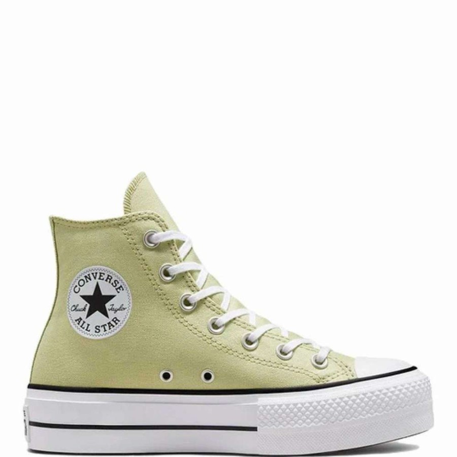 High Top * | Converse Women'S Chuck Taylor All Star Lift Platform Hi In Olive Aura/White/Black