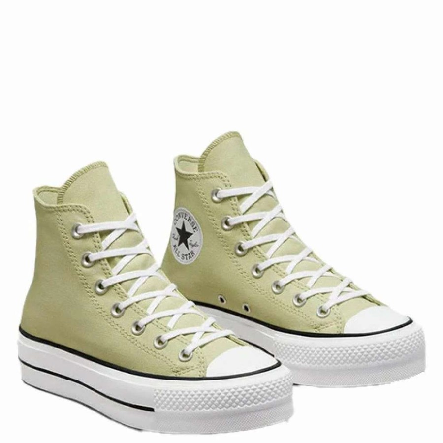 High Top * | Converse Women'S Chuck Taylor All Star Lift Platform Hi In Olive Aura/White/Black