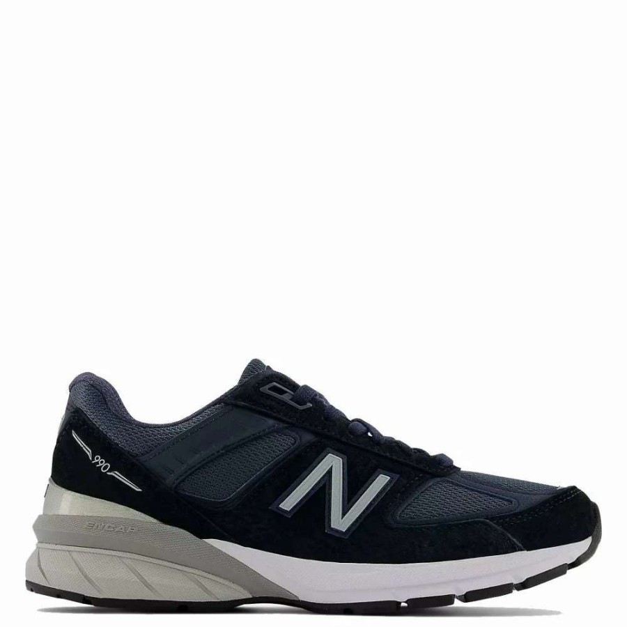 Low Top * | New Balance Women'S Made In Us 990V5 In Navy With Silver