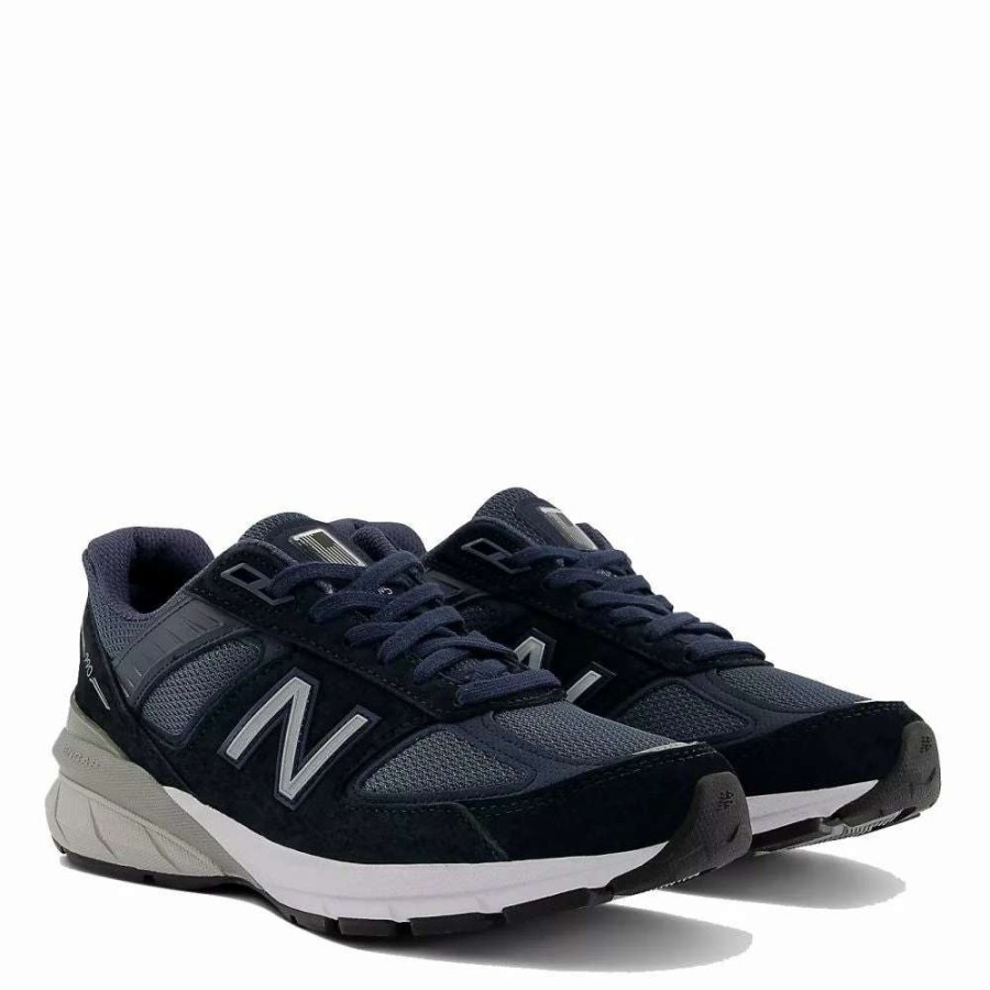 Low Top * | New Balance Women'S Made In Us 990V5 In Navy With Silver