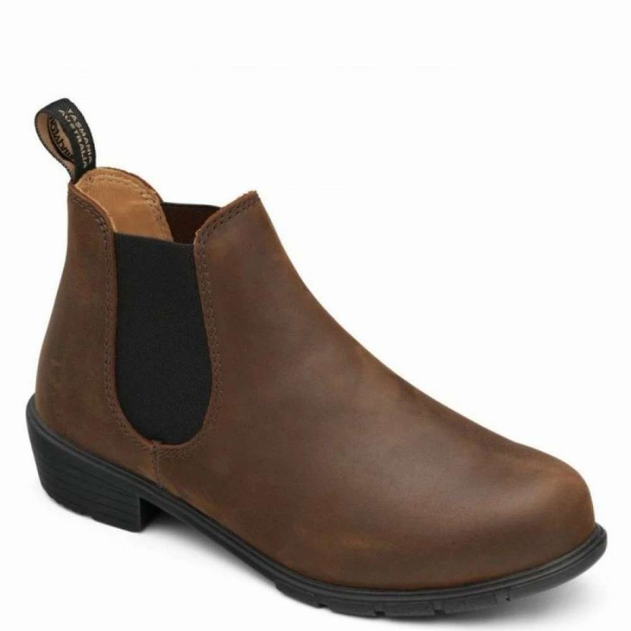 Ankle Boots * | Blundstone Women'S Series Low Heel 1970 In Antique Brown