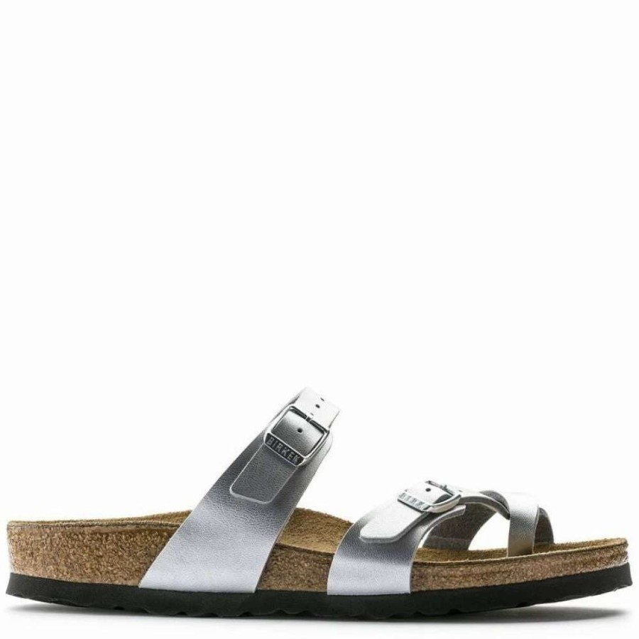 Strap Sandals * | Birkenstock Mayari Birko-Flor In Silver