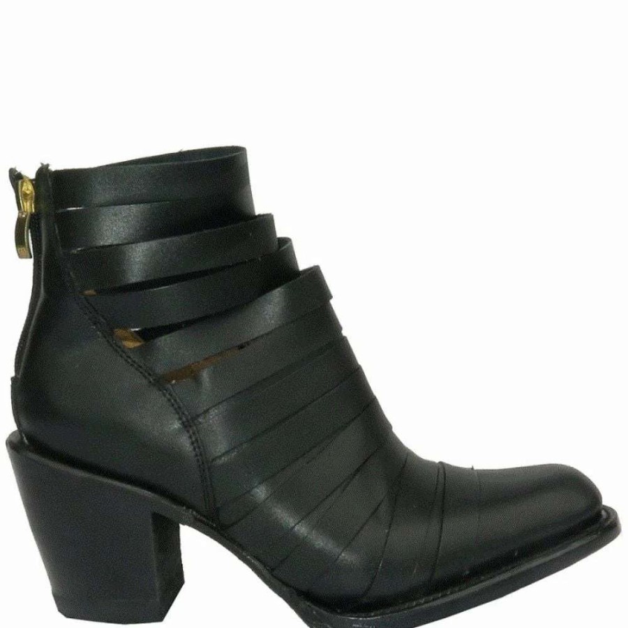 Ankle Boots * | Getoutside Women'S Lola Strappy Heel Boot In Black