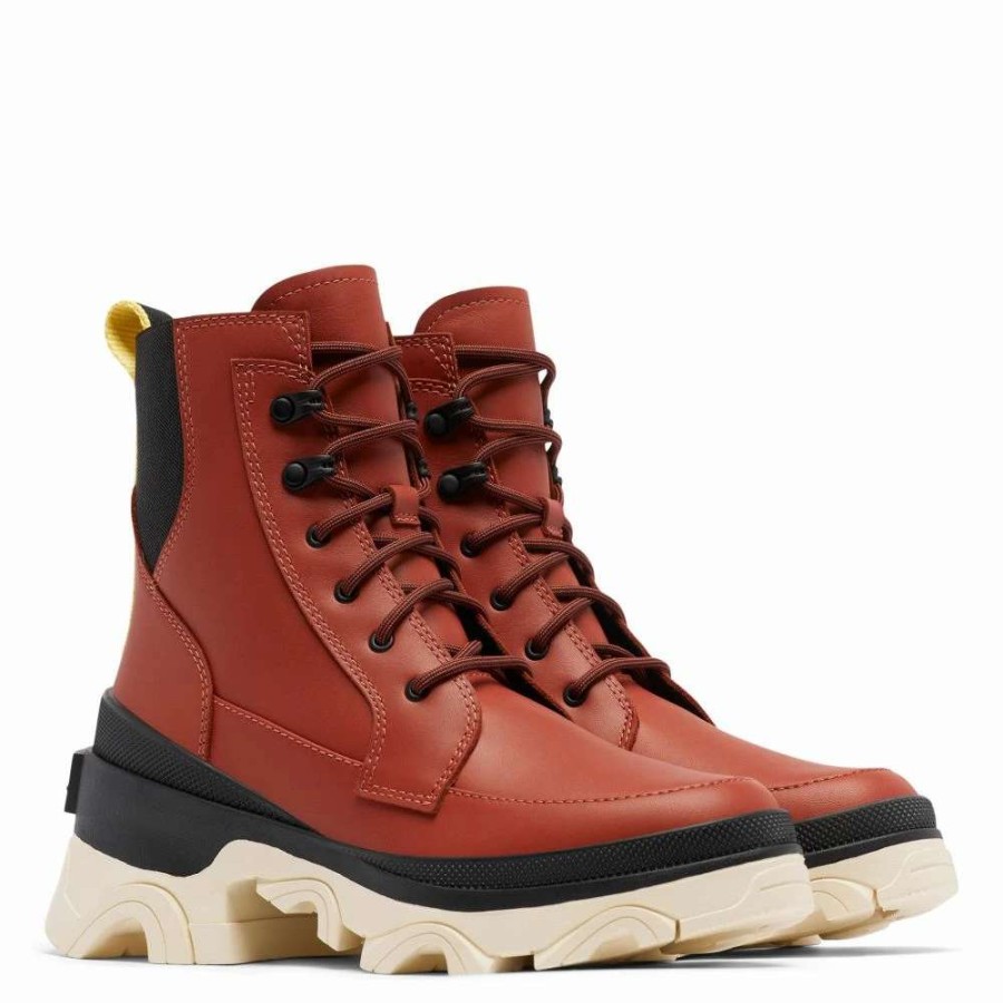 Ankle Boots * | Sorel Women'S Brex Lace Boot In Warp Red/Black