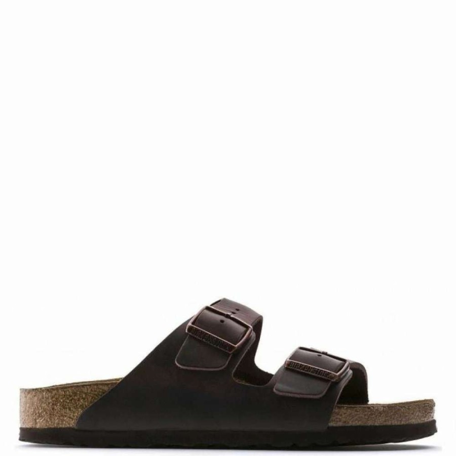 Strap Sandals * | Birkenstock Arizona Softbed Oiled Leather In Habana (Narrow Width)