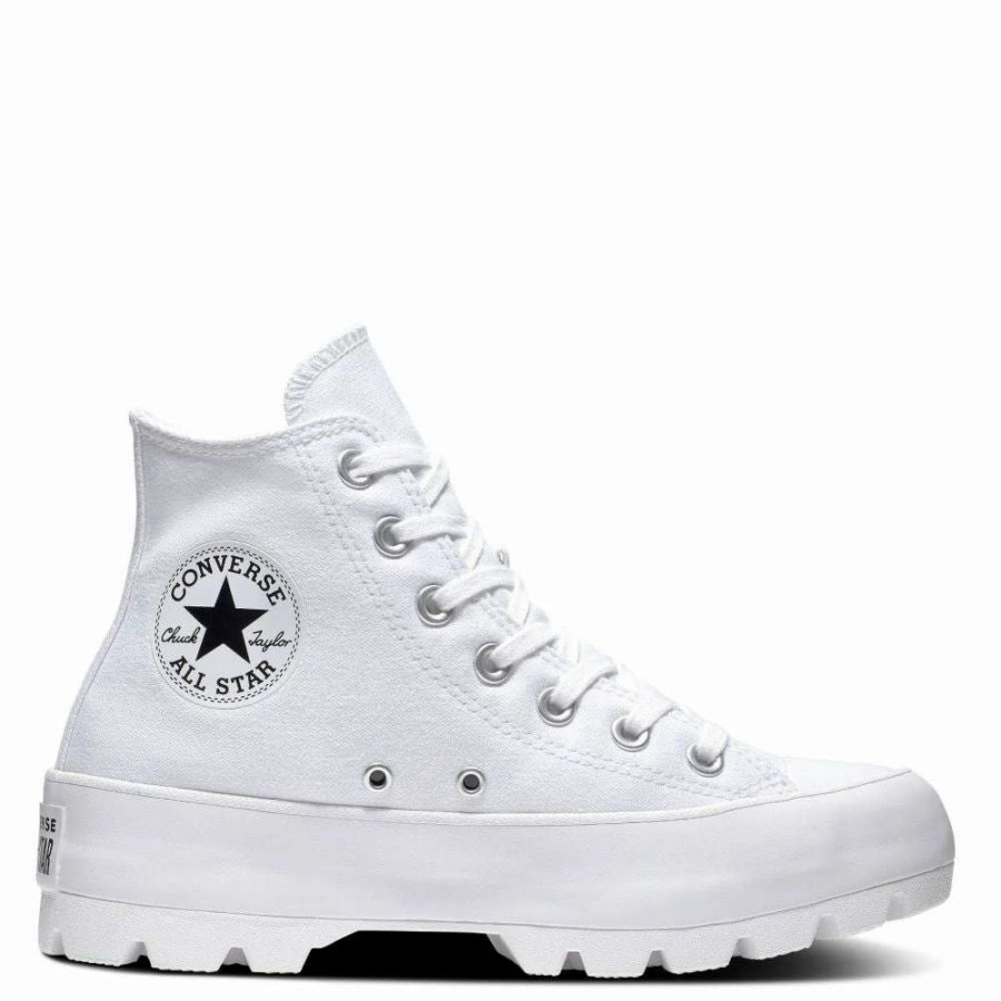 High Top * | Converse Women'S Chuck Taylor All Star Lugged Hi Top In White/Black/White