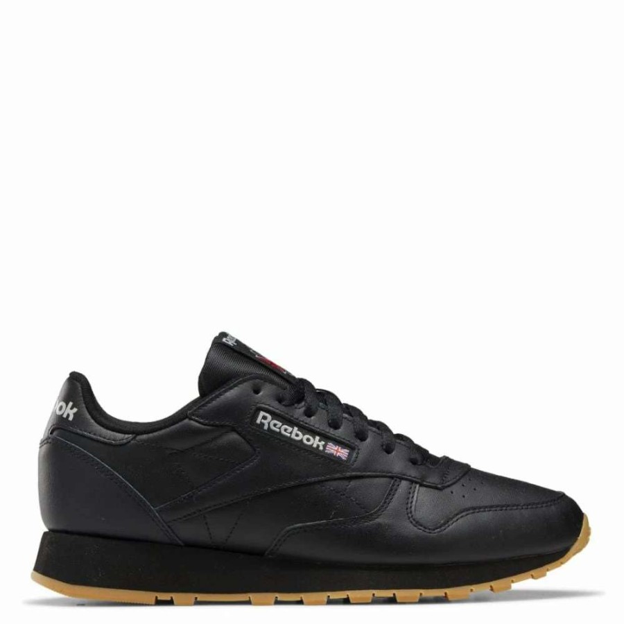 Low Top * | Reebok Women'S Classic Leather In Core Black/Pure Grey 5/Rubber Gum 3