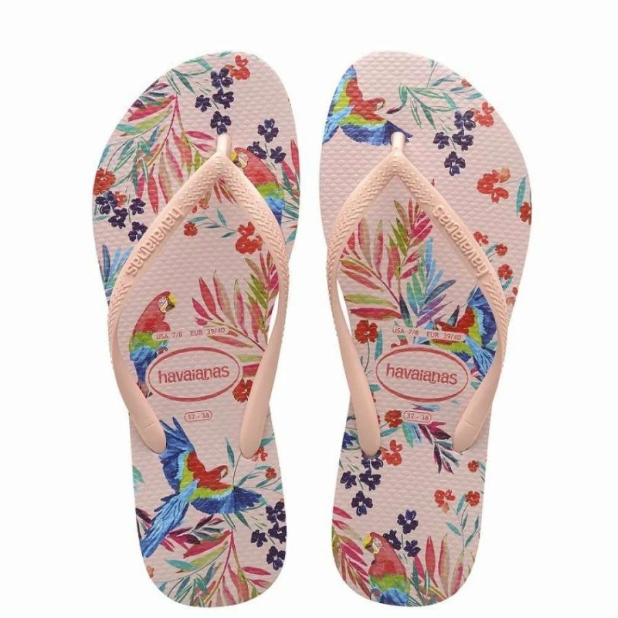 Flip-Flops * | Havaianas Women'S Slim Tropical Flip Flop In Ballet Rose