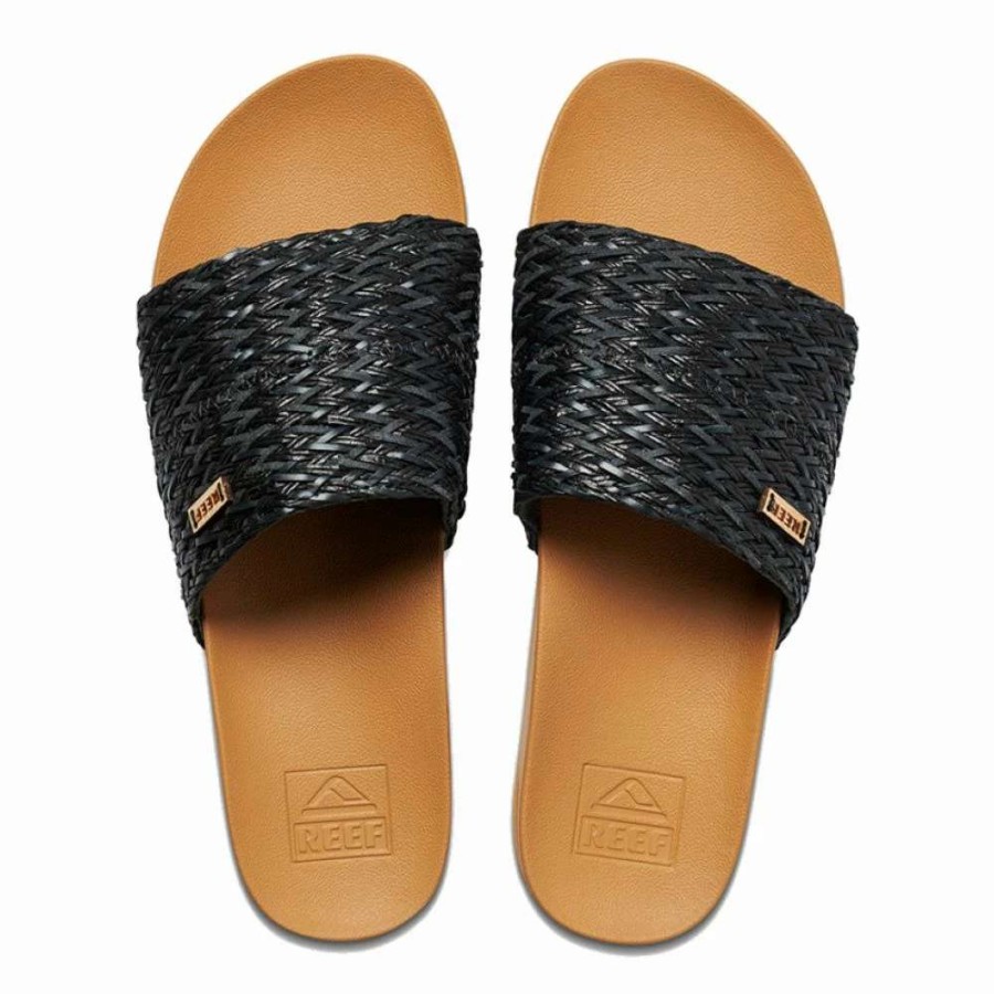 Strap Sandals * | Reef Women'S Cushion Scout Braid In Black/Tan