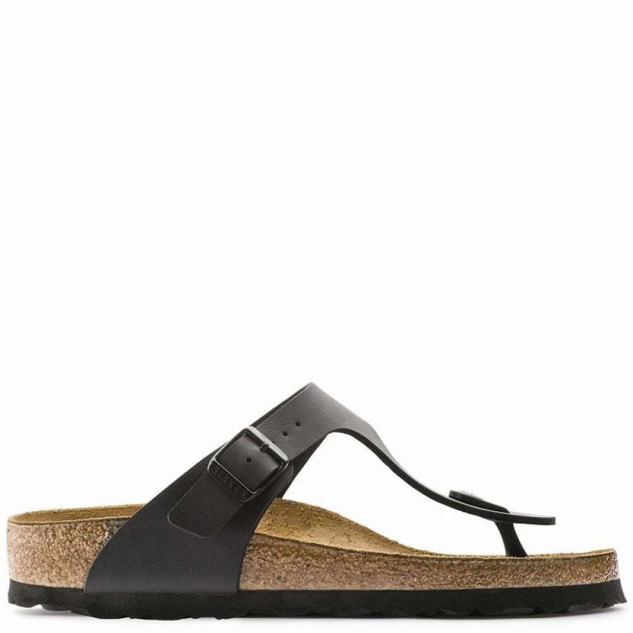 Strap Sandals * | Birkenstock Gizeh Birko-Flor In Black