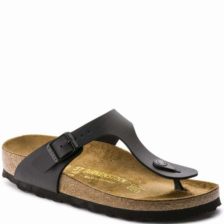 Strap Sandals * | Birkenstock Gizeh Birko-Flor In Black