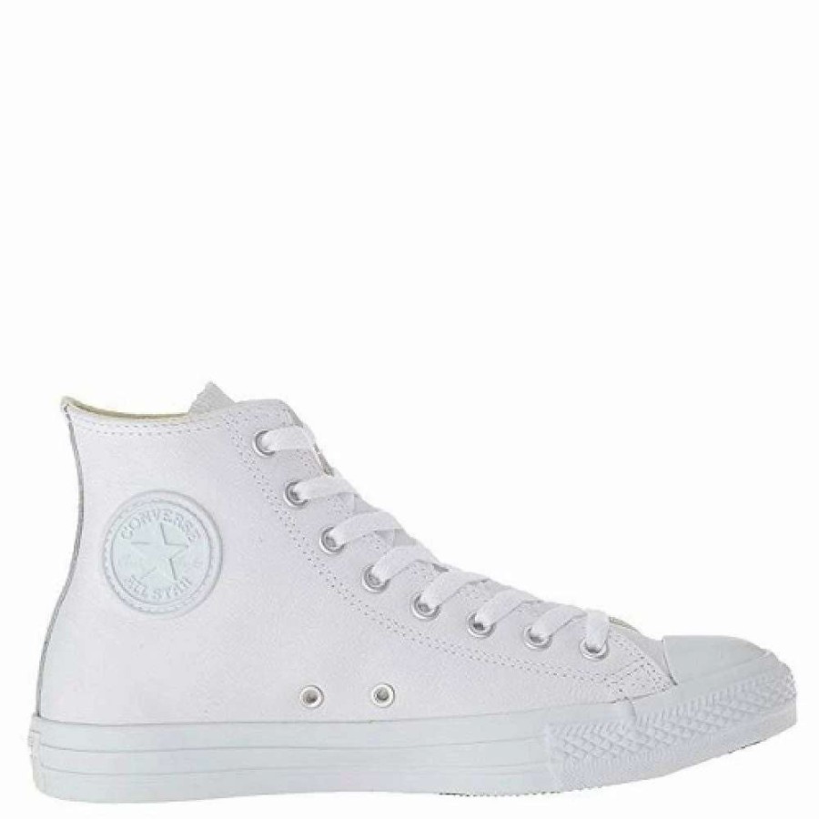 High Top * | Converse Chuck Taylor All Star Mono Leather High Top In White Monochrome