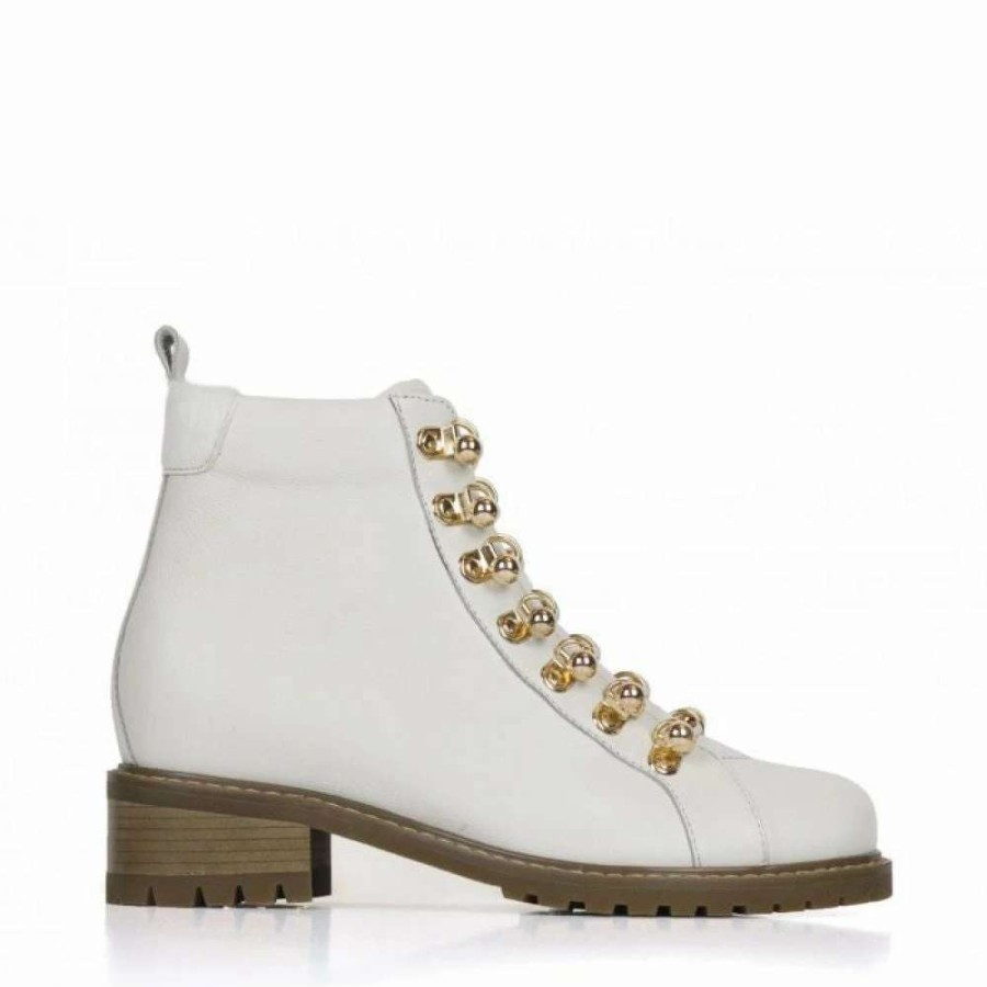 Ankle Boots * | Mi Mai Mi-Mai Women'S Jane Ankle Boot In Off-White