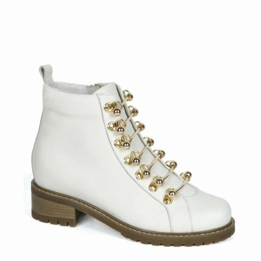 Ankle Boots * | Mi Mai Mi-Mai Women'S Jane Ankle Boot In Off-White