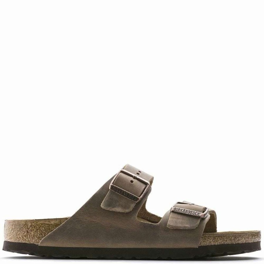 Strap Sandals * | Birkenstock Arizona Oiled Leather In Tobacco Brown