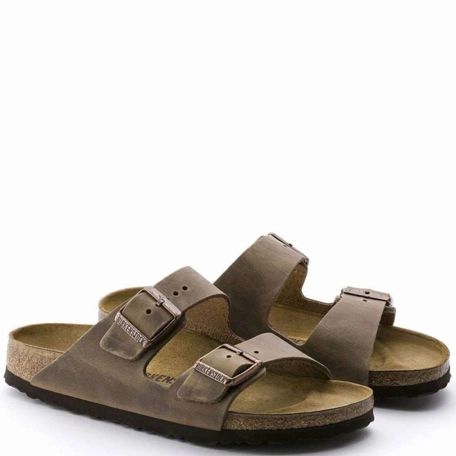 Strap Sandals * | Birkenstock Arizona Oiled Leather In Tobacco Brown