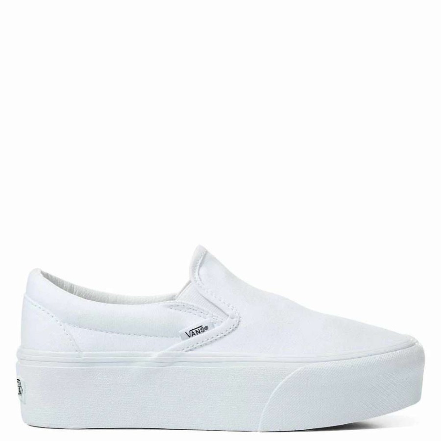 Low Top * | Vans Women'S Classic Slip-On Stackform In White/White