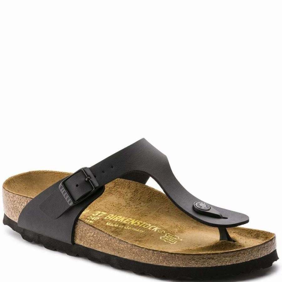 Strap Sandals * | Birkenstock Gizeh Birko-Flor In Black (Narrow Width)