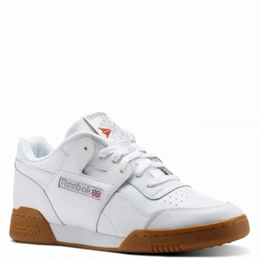 Low Top * | Reebok Women'S Workout Plus In White/Carbon/Classic Red