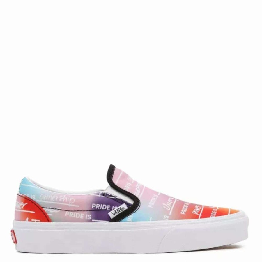 Low Top * | Vans Pride Classic Slip-On In Rainbow/True White