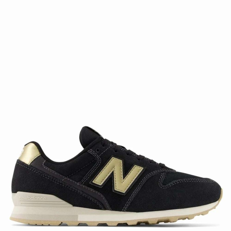 Low Top * | New Balance Women'S 996V2 In Black With Gold And Magnet