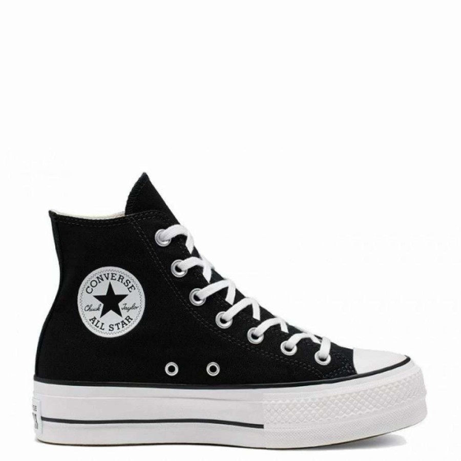 High Top * | Converse Women'S Chuck Taylor All Star Canvas Platform Hi In Black/White/White